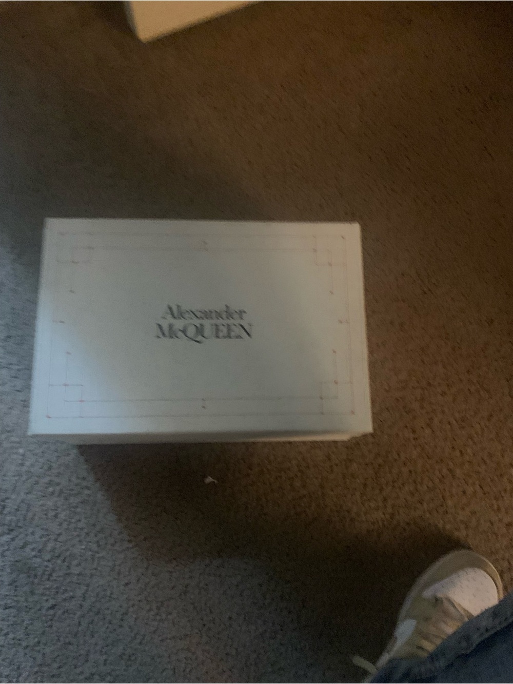 Alexander McQueen White Logo Shoe Box